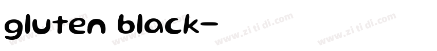 gluten black字体转换